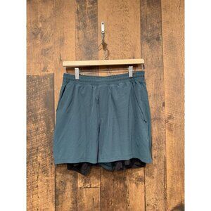 Lululemon Men’s Lined Pace Breaker Short Rip Stop Green Jasper Medium EUC